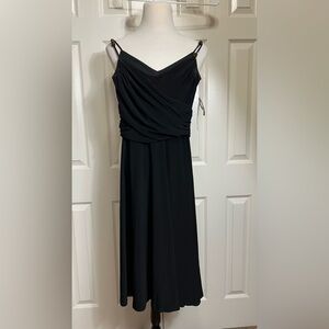 NWT Nine West Maxi Dress, Slinky Black Halter Fitted. Long, Beach Sz 8